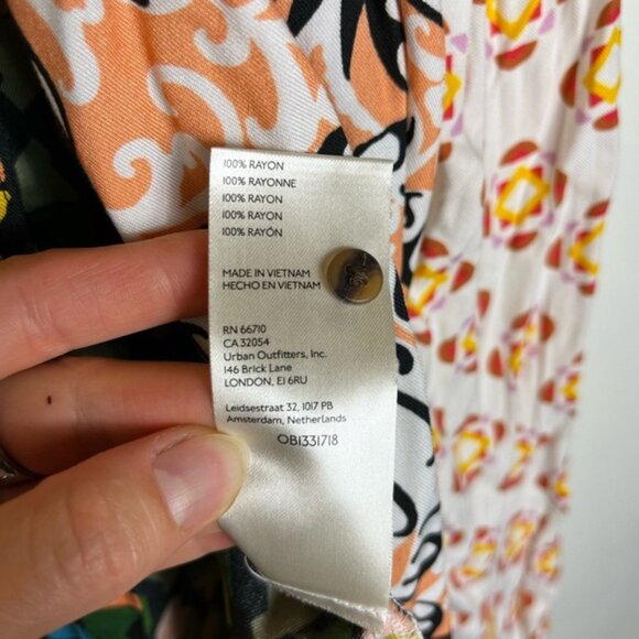 Maeve Anthropologie Patchwork Print Blouse M Artsy Boho Dopamine Top - Picture 8 of 11